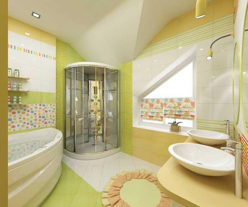 Маленькая ванная комната с душевой кабиной, перегородкой из стекла .