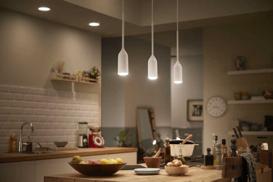 Освещение в кухне-гостиной: 40 фото, варианты расположения