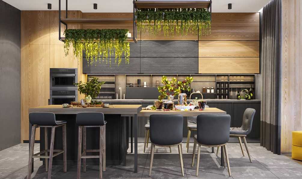 Кухня 9 кв. м. — лучший дизайн интерьера и обзор оптимальных вариантов размещения мебели (75 фото)