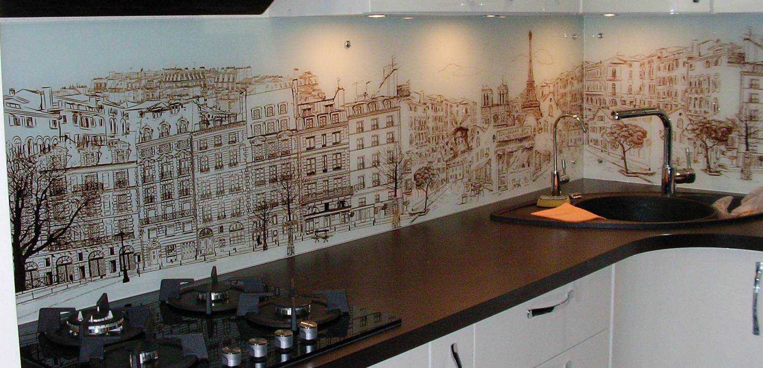 Панорамный фартук на кухню